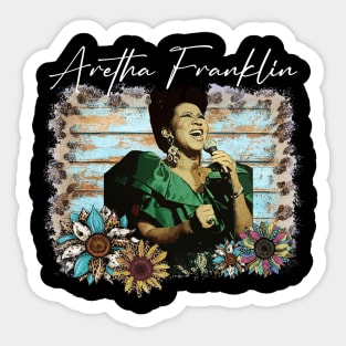 Queen of R&B Franklin Iconic Tee Sticker